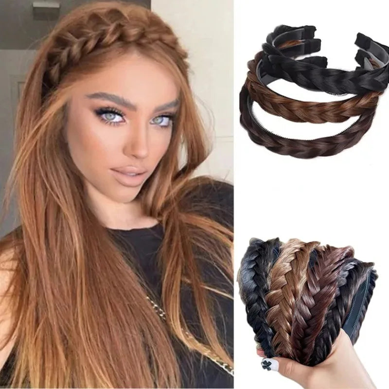 The Instant Braided Hair Band: Bohemian Synthetic Hair Headpiece for Effortless Elegance