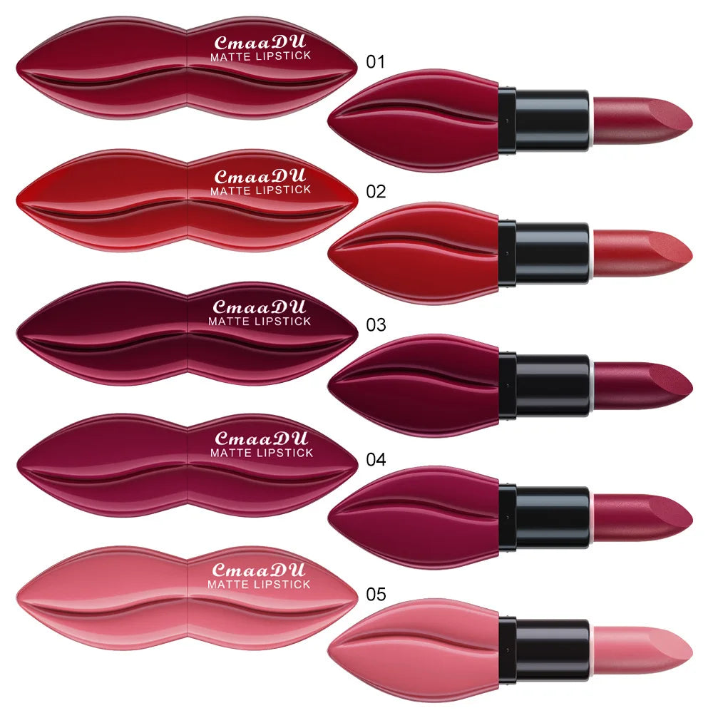 CmaaDu Signature Matte Collection – 10-Piece Long-Lasting Lipstick Set