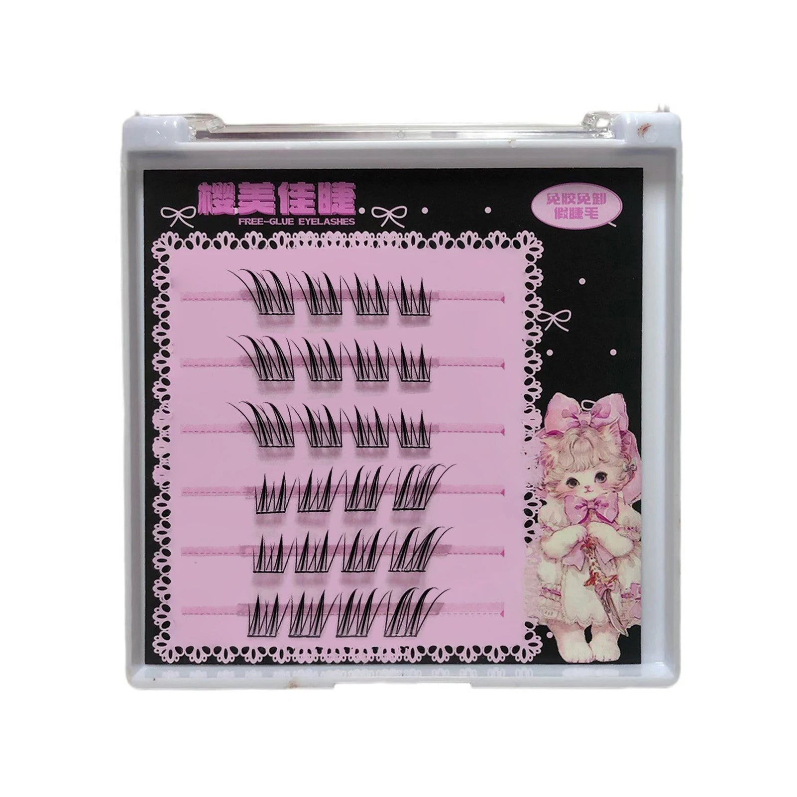 The Master Collection: 6/10/20 Row Silk Fiber Lashes – Easy-Apply Glue-Free Extensions