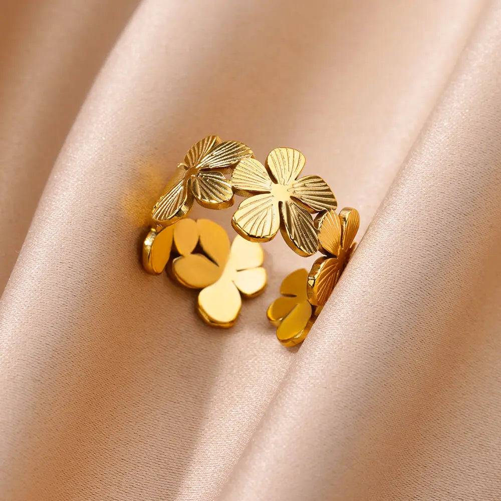 Adjustable Trendy Celestial Protection Geometric Ring Collection