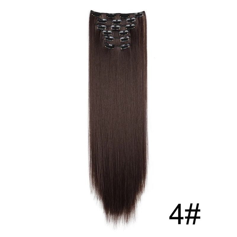Aura Length 24-Inch Straight Clip-In Collection