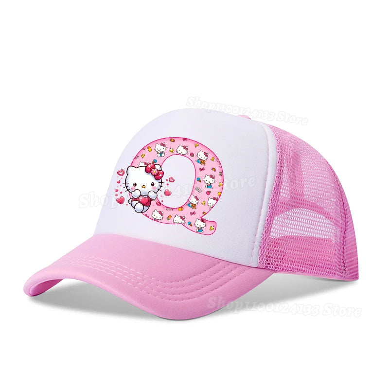 Cute Kitty Girl Baseball Cap – Trendy Sanrio Inspired Anime Print Hat