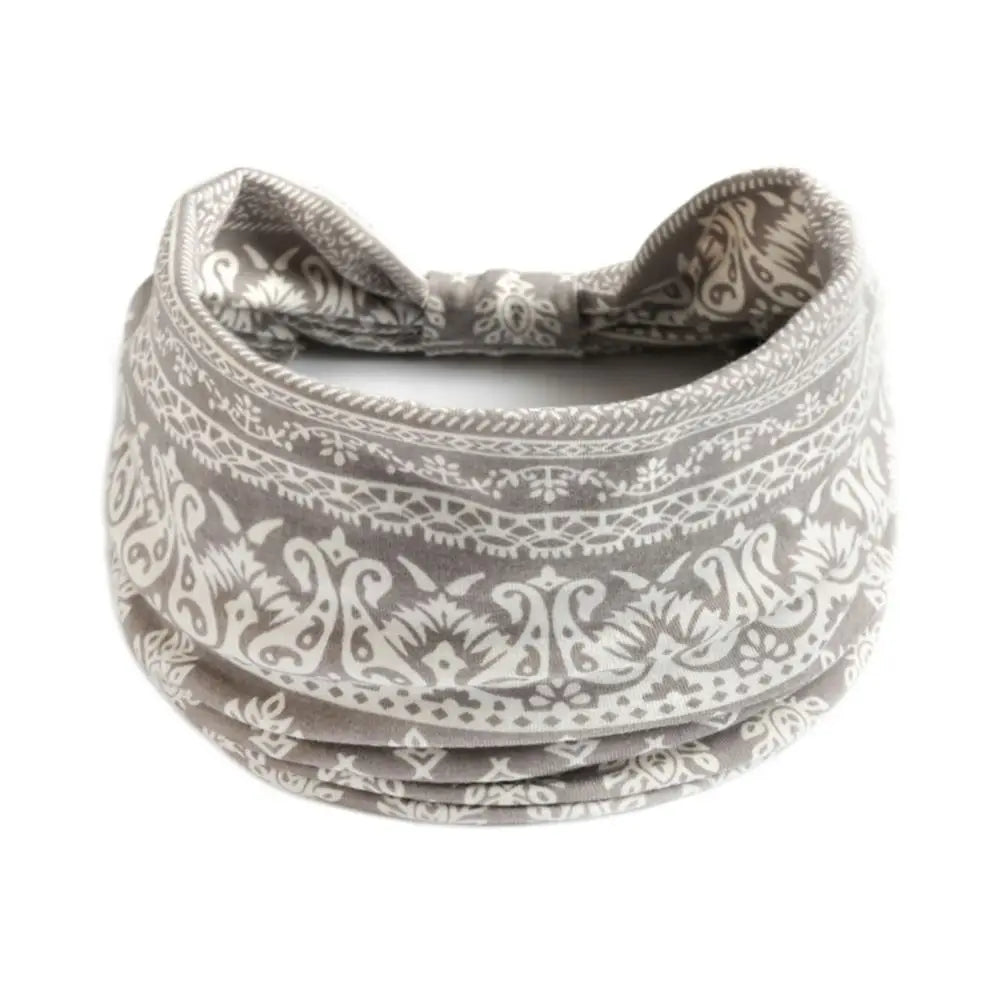 Vintage Bohemian Wide Headband – Elastic Knot Turban Hair Wrap for Effortless Style