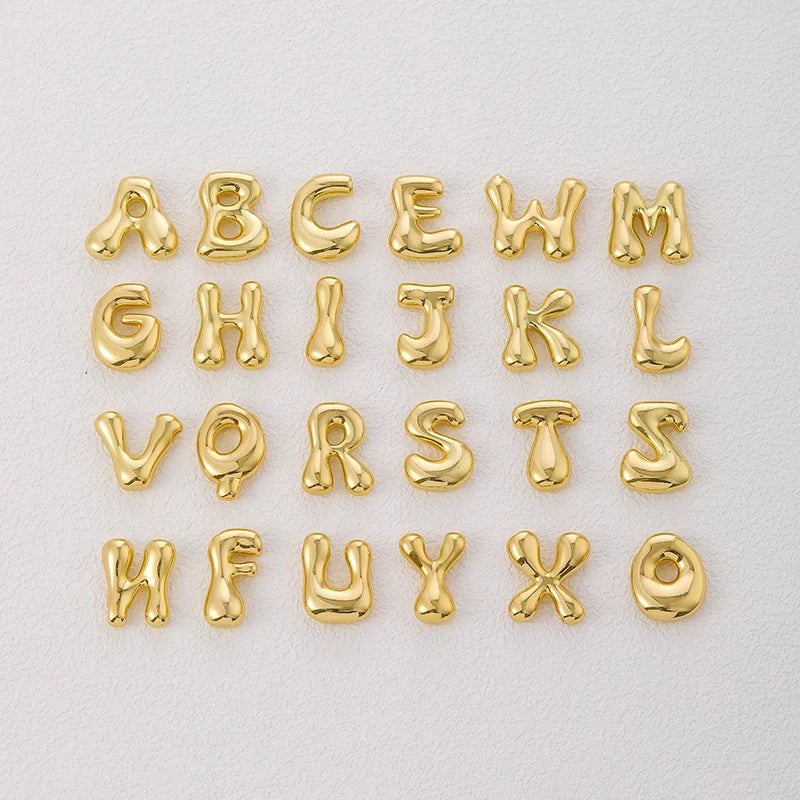 Chunky Bubble Letter Pendant Trendy Statement Jewelry Gift