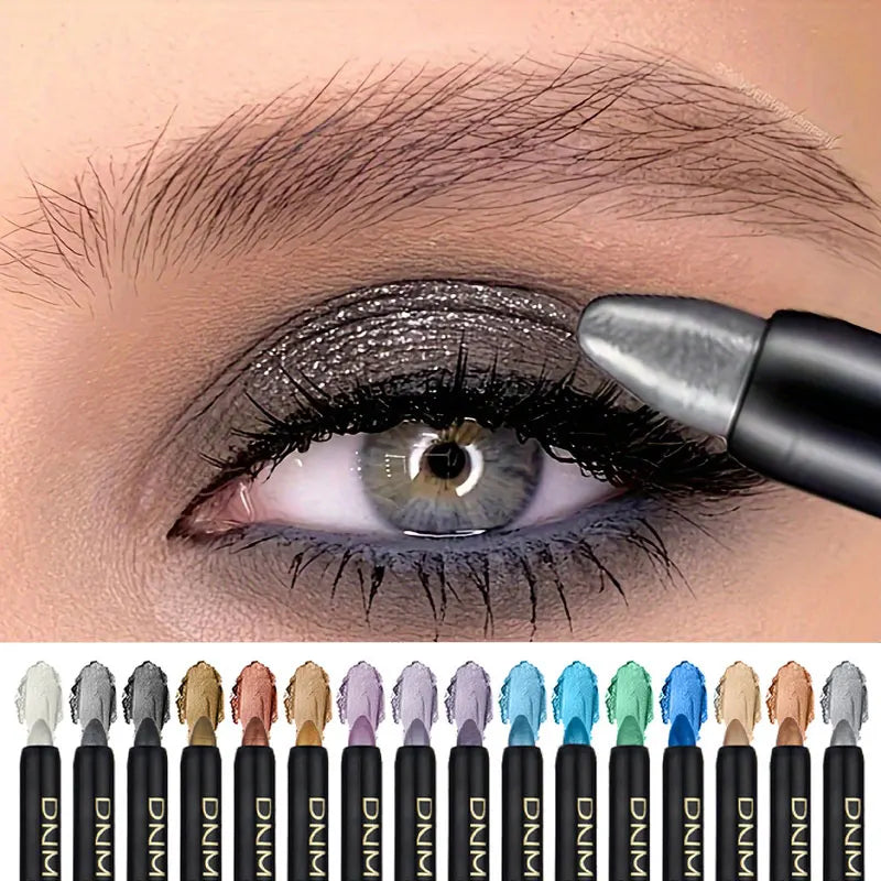 Ultimate Pearlescent Glitter Eyeliner Set – 16 Waterproof, Vibrant Colors