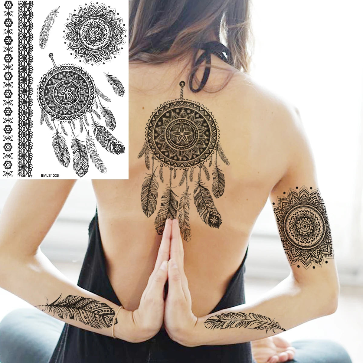 Sexy Waterproof Temporary Tattoo – Floral Mandala, Lotus & Animal Designs for Chest & Underboob