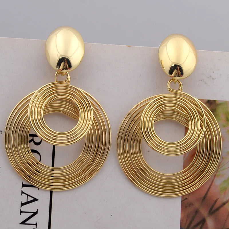 The "Modern Muse" Oversized Geometric Statement Earrings – Gold & Silver