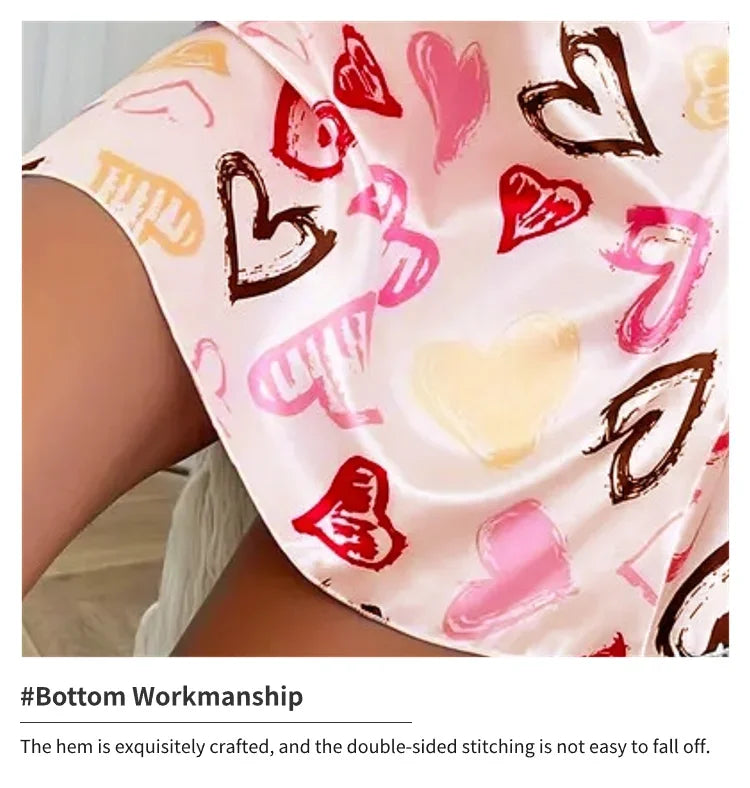 floral-printed satin sling nightgown is a popular choice for sleepwear and loungewear Mini Dress