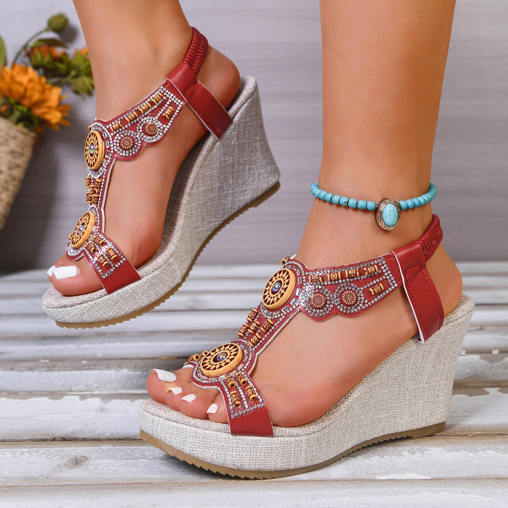 The Timeless Noir Leather Wedge | Premium Comfort Platform