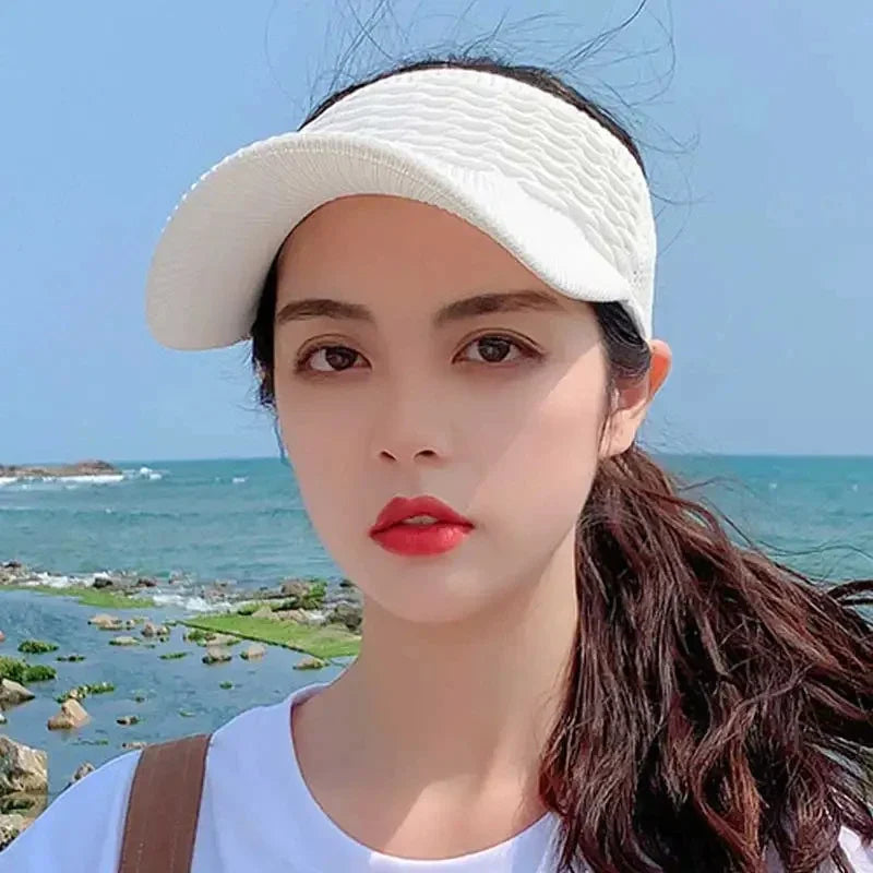 The Summer Glow Anti-UV Sport Visor | Chic Open-Top Protection