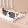 fashionable Luxe "B" Logo-Temple Essential Black Sunglasses protection light