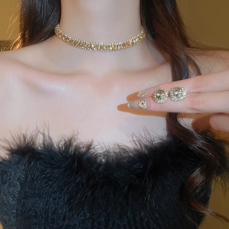 The "After-Hours" Glitz Set – Trendy Rhinestone Jewelry for Party & Daily Chic
