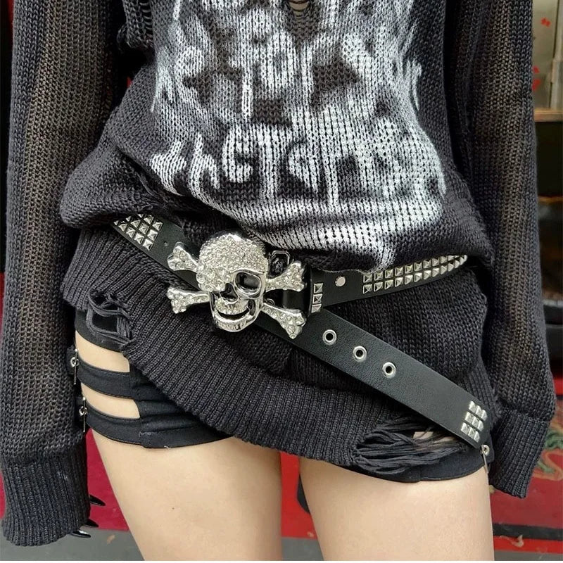 Hip Hop Star, Stud & Bullet-Embellished Belts Street Grit