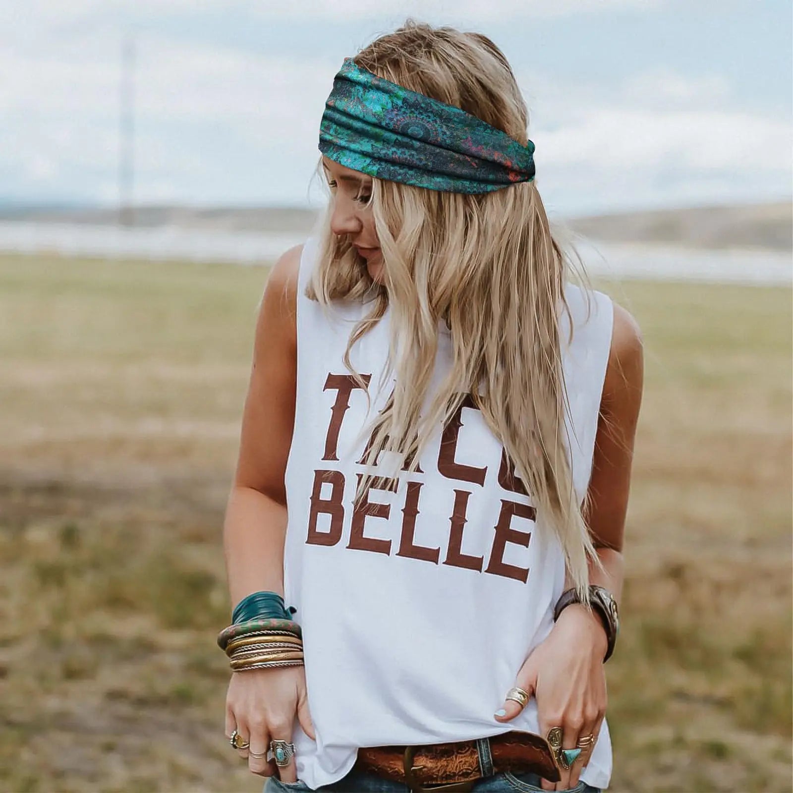 Bohemian Knotted Headbands for Women – Soft Cotton-Blend No-Slip Elastic Hair Accessories