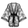 Romantic & Luxurious Midnight Lace Boudoir Robe – Intimate Lounge Kimono