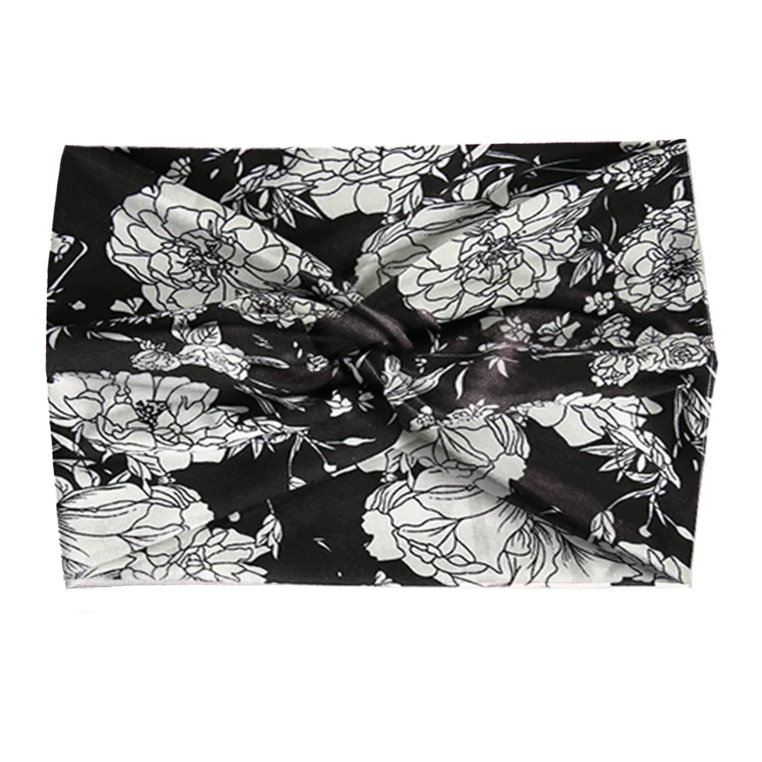 Extra-Wide 18cm Bohemian Headband – Stretchy Printed Turban Wrap for Fitness & Everyday Style