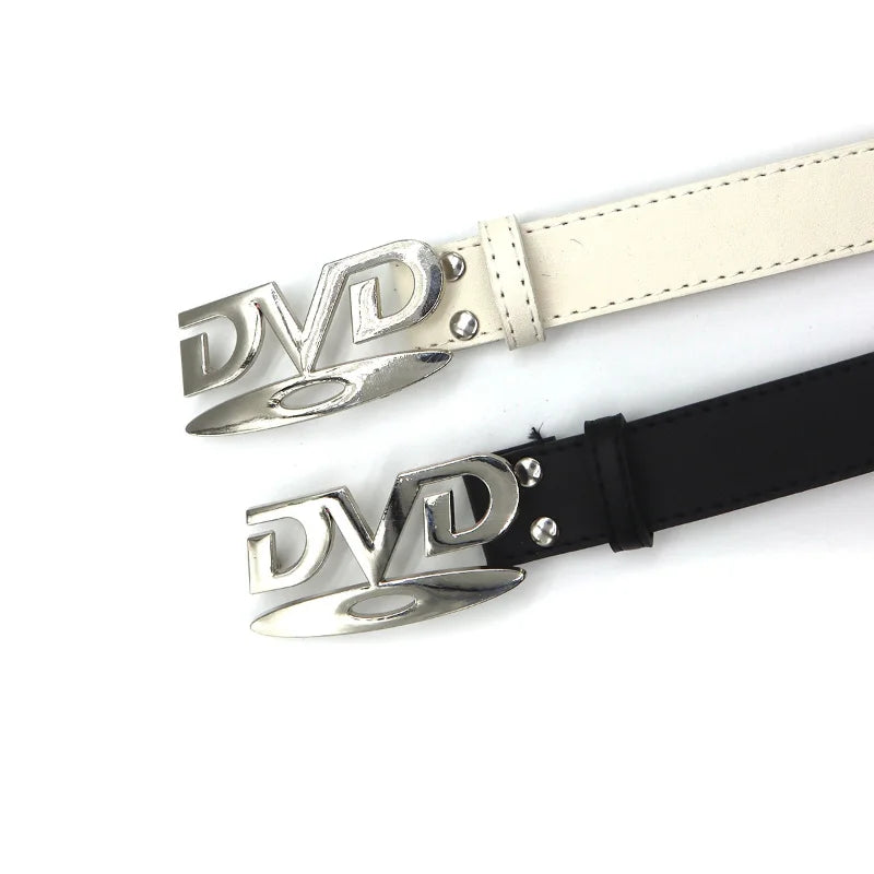Nostalgic Design Niche Belt DVD Decoration Paired with Jeans Belt Versatile Fashion Design Sense