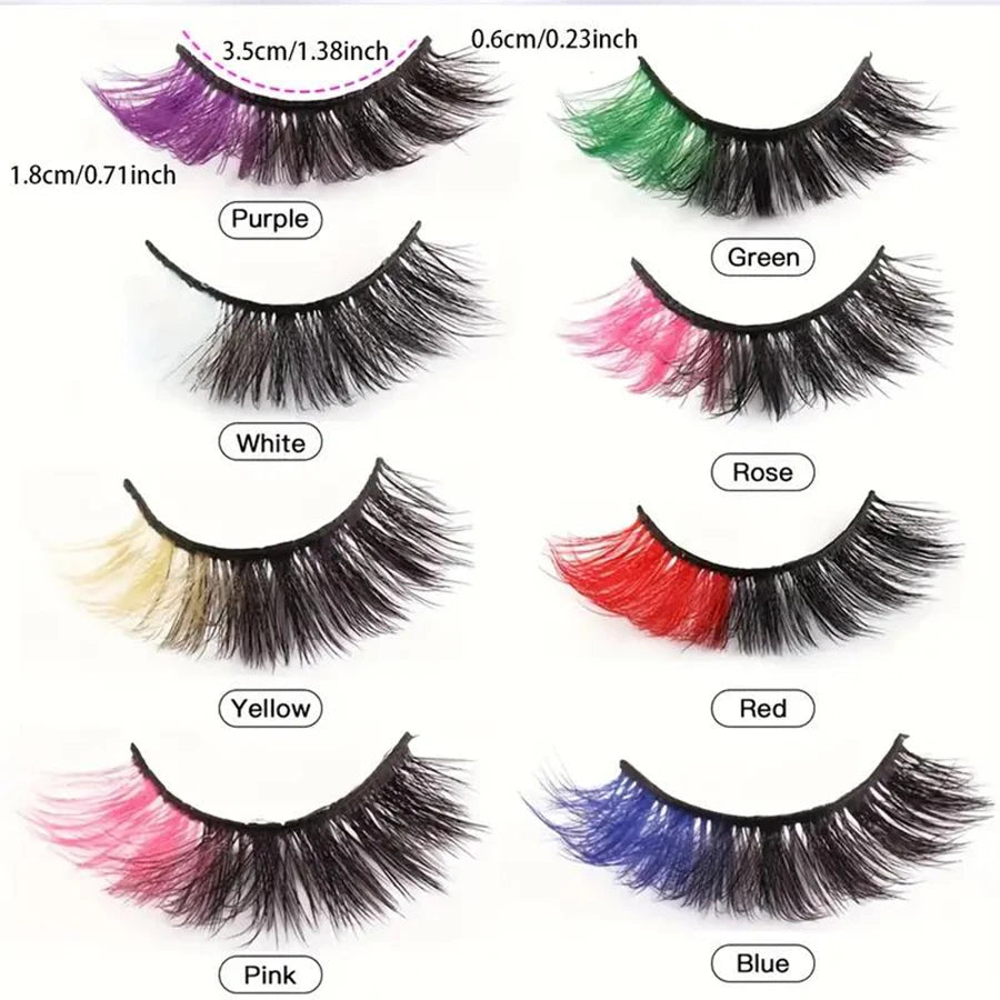 Kaleidoscope Lash Collection: 8 Pairs of Lightweight, Bright & Fluffy Statement Lashes