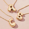 Chunky Bubble Letter Pendant Trendy Statement Jewelry Gift