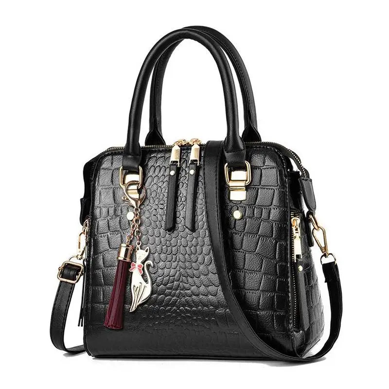 The Luxe Croc-Tassel Handbag – Sophisticated Winter Luxury Elegant Top-Handle & Crossbody