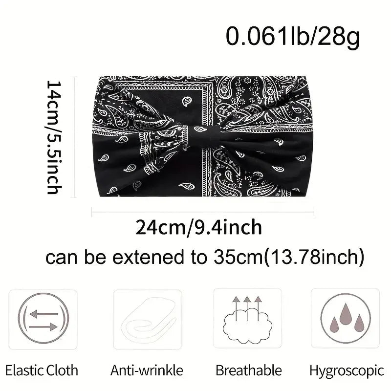 No-Slip Wide Hair Bands – Breathable & Soft Workout Head Wraps for Women (4-Pack)