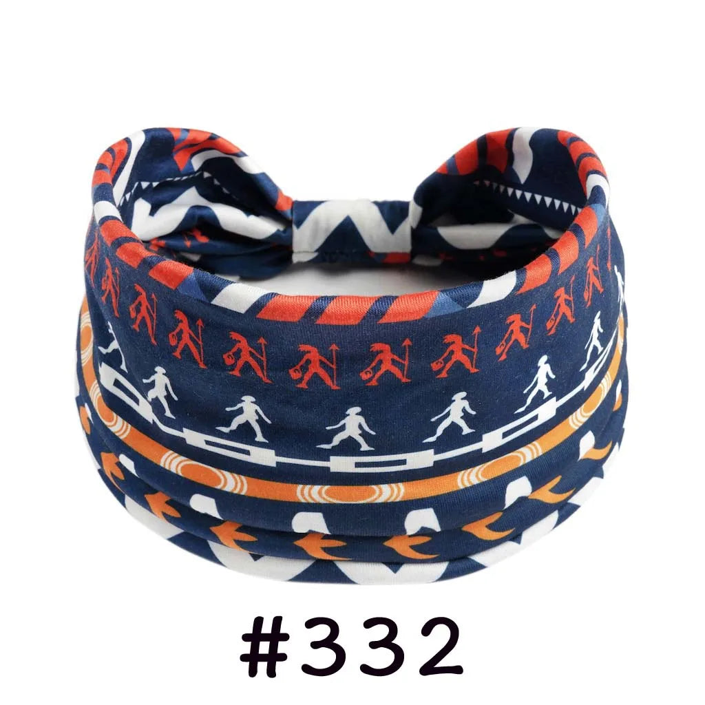 Bohemian Knotted Headbands for Women – Soft Cotton-Blend No-Slip Elastic Hair Accessories
