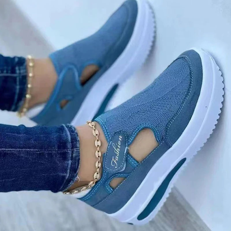 The Everyday Platform Trainer – Lightweight & Breathable Summer Stylish Vulcanized Sneaker