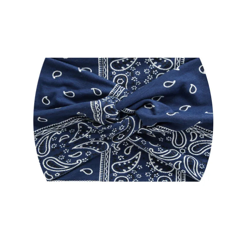 Extra-Wide 18cm Bohemian Headband – Stretchy Printed Turban Wrap for Fitness & Everyday Style