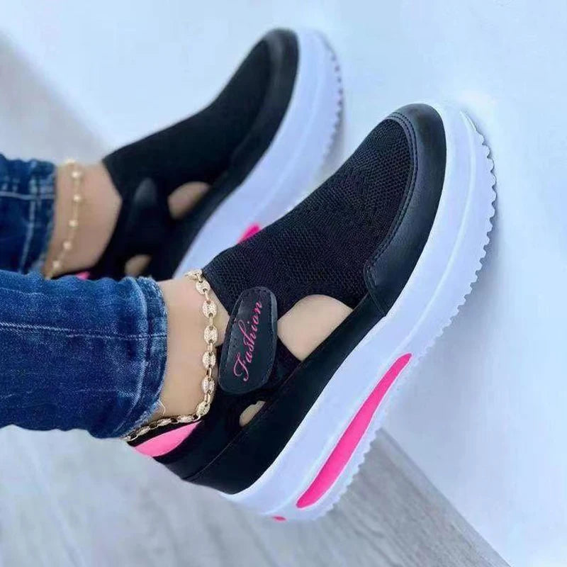 The Everyday Platform Trainer – Lightweight & Breathable Summer Stylish Vulcanized Sneaker