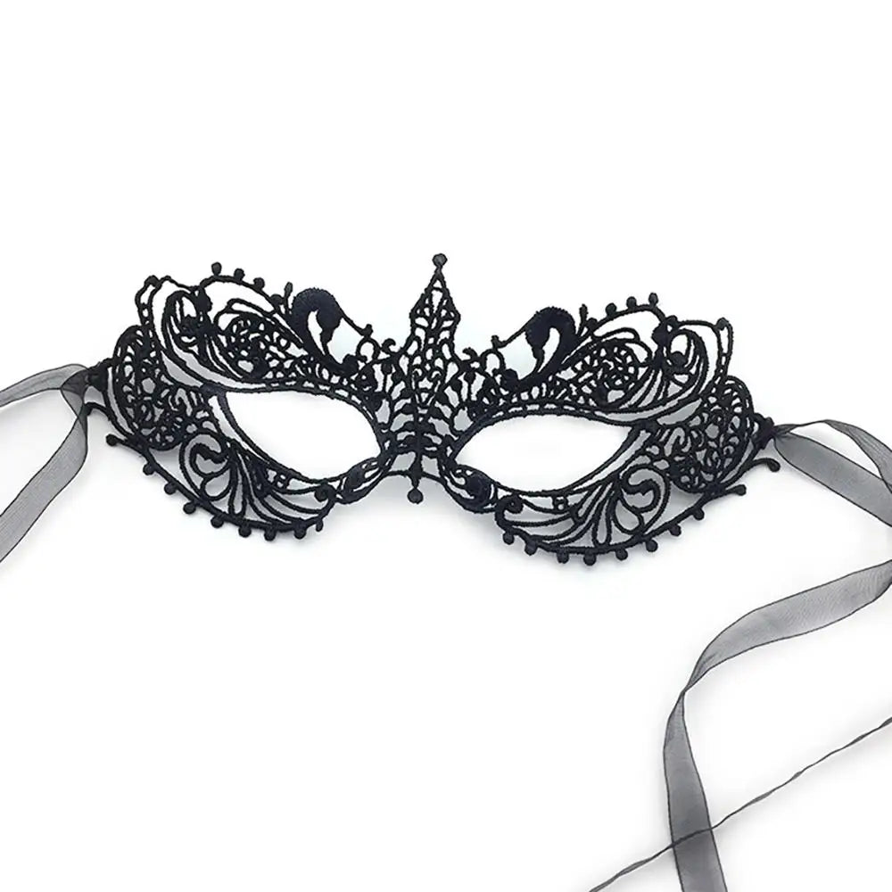 Mysterious Elegance Enchanting Lace Cat & Fox Masquerade Mask for Parties & Events