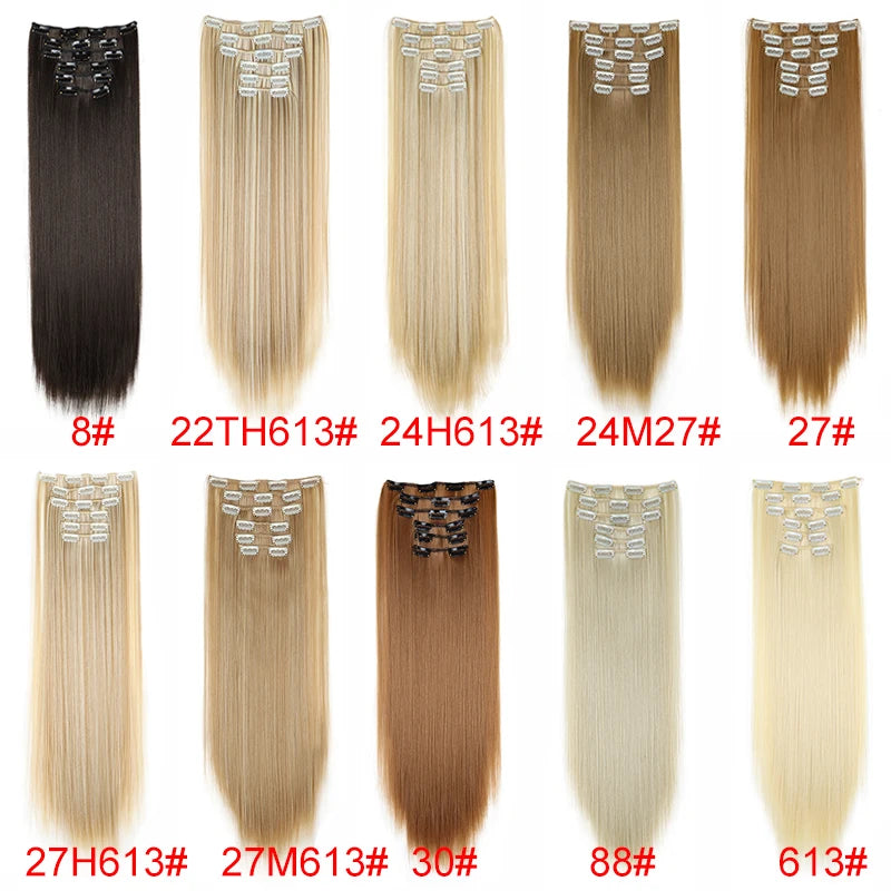 Aura Length 24-Inch Straight Clip-In Collection