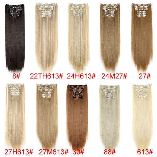 Aura Length 24-Inch Straight Clip-In Collection