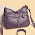 The Essential Vintage Carry-All – Multi-Pocket Leather Shoulder Bag