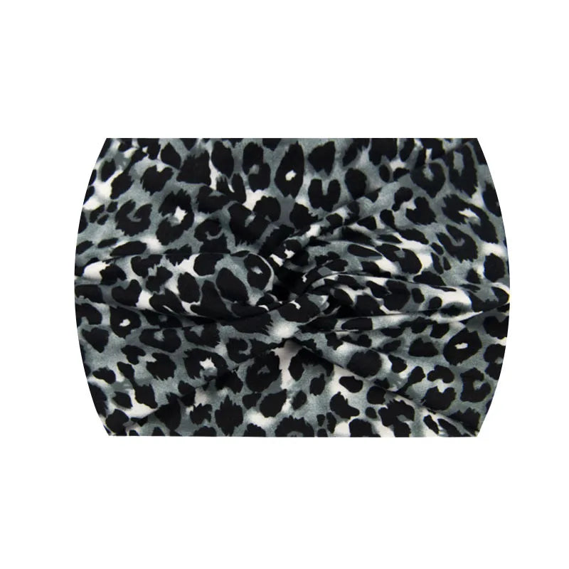Extra-Wide 18cm Bohemian Headband – Stretchy Printed Turban Wrap for Fitness & Everyday Style