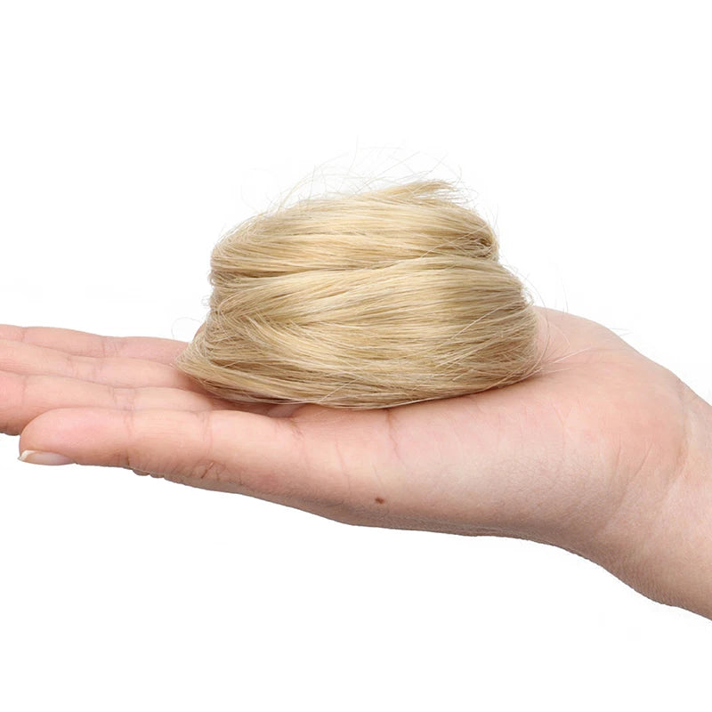 synthetic messy donut hair bun extension is the ultimate "lazy day" fashion hack