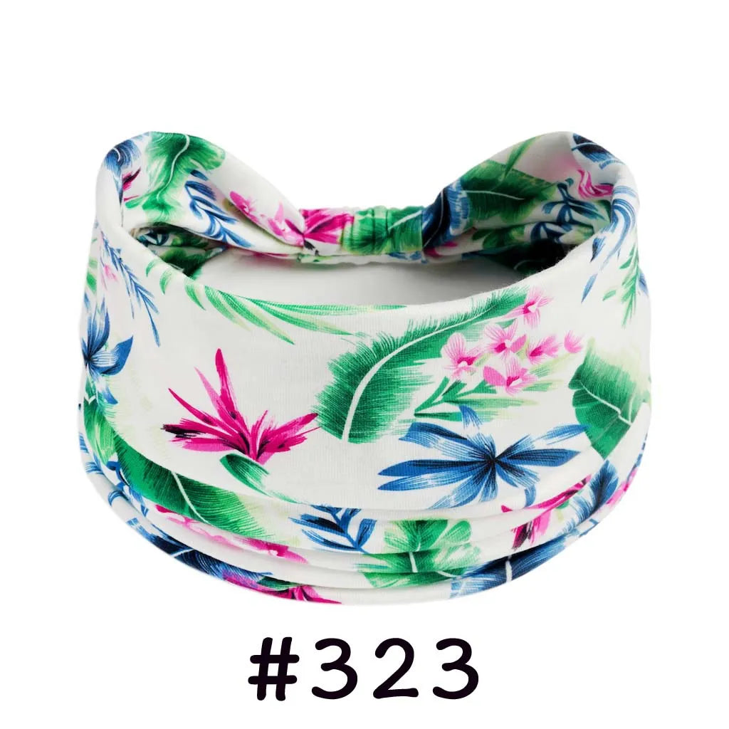 Bohemian Knotted Headbands for Women – Soft Cotton-Blend No-Slip Elastic Hair Accessories