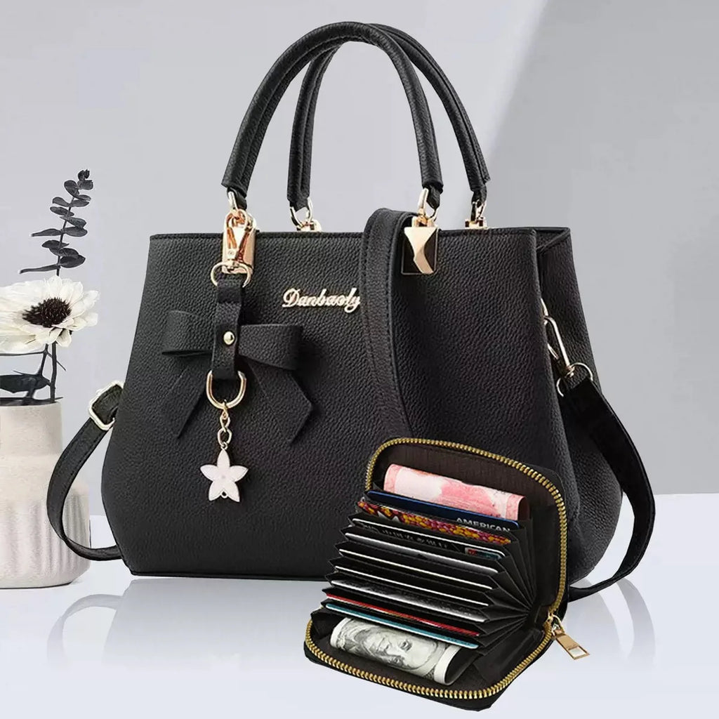 The Sweet Commuter – Korean-Style Bow Handbag & Messenger