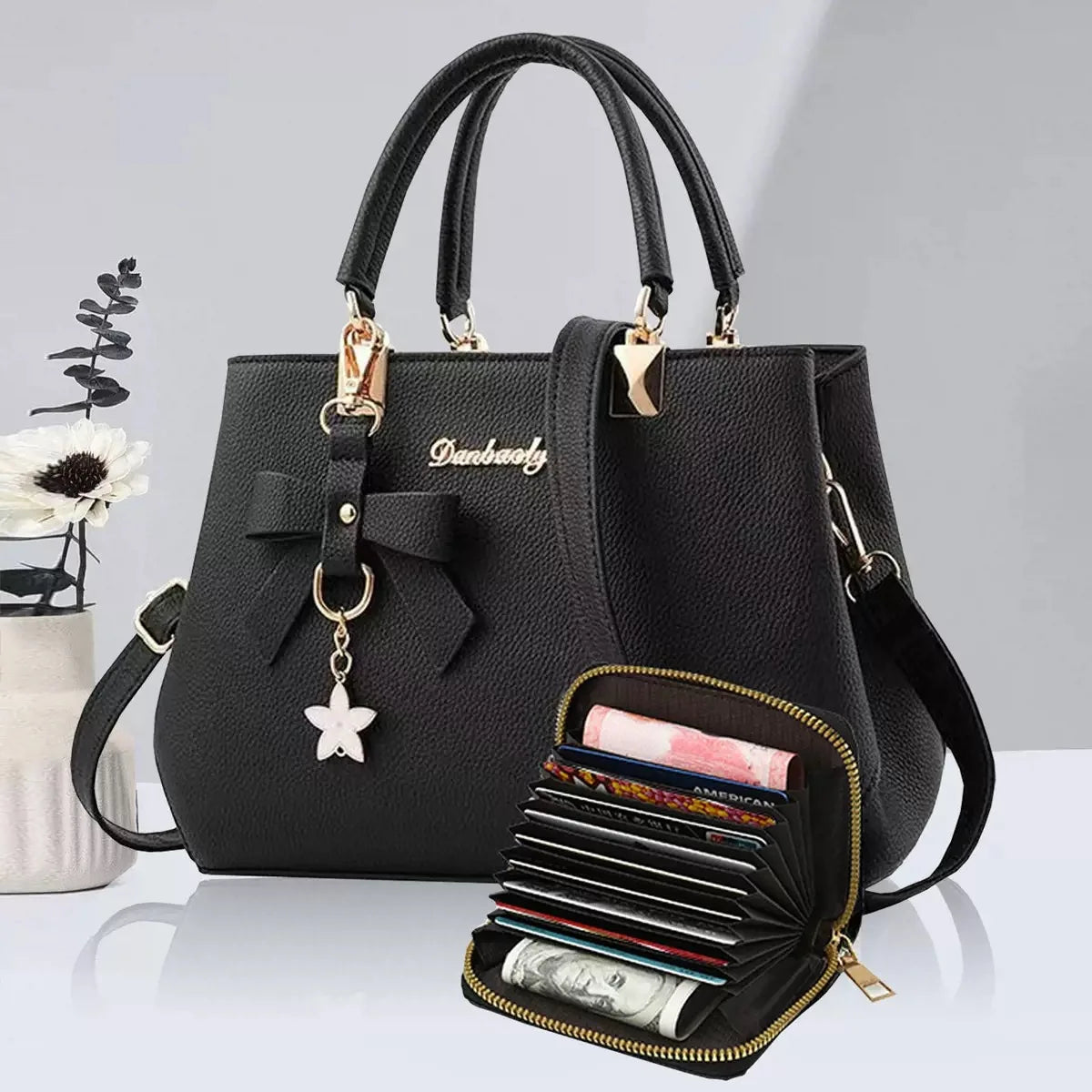 The Sweet Commuter – Korean-Style Bow Handbag & Messenger