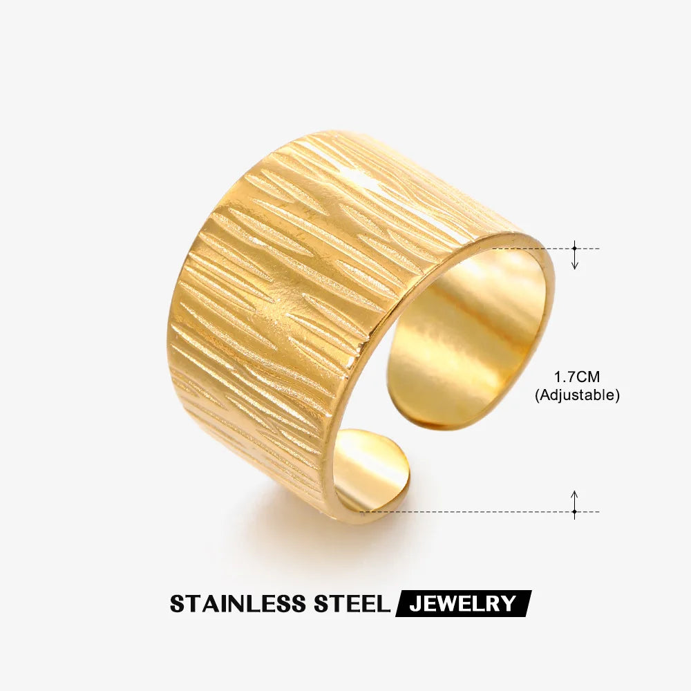 Adjustable Luxe Geometric 316L Gold Rings – The Ultimate All-Day Statement 48 Pieces
