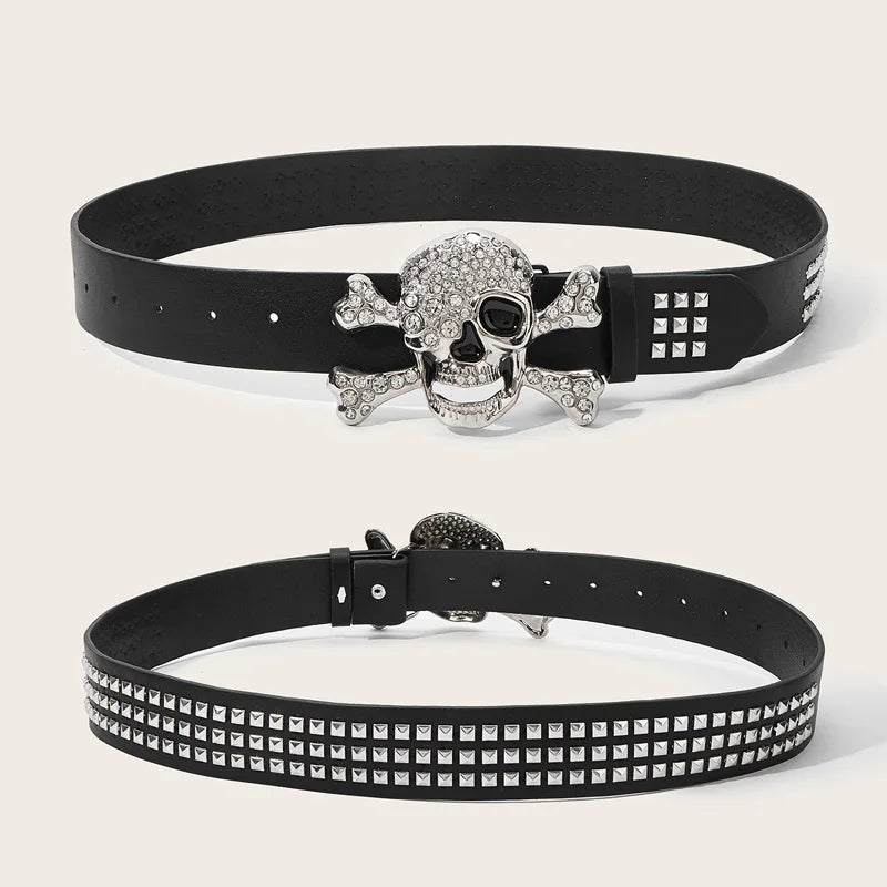 Hip Hop Star, Stud & Bullet-Embellished Belts Street Grit