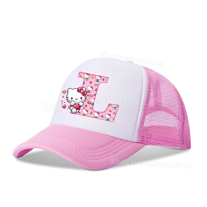 Cute Kitty Girl Baseball Cap – Trendy Sanrio Inspired Anime Print Hat