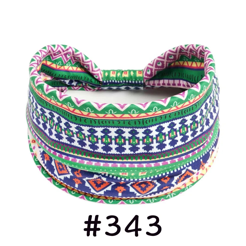 Bohemian Knotted Headbands for Women – Soft Cotton-Blend No-Slip Elastic Hair Accessories