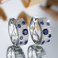 Ethereal Sparkle: Round Zircon Hoop Earrings – The Perfect Wedding & Daily Accessory