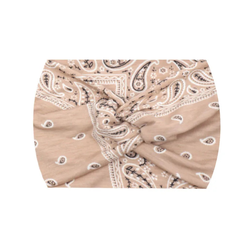 Extra-Wide 18cm Bohemian Headband – Stretchy Printed Turban Wrap for Fitness & Everyday Style