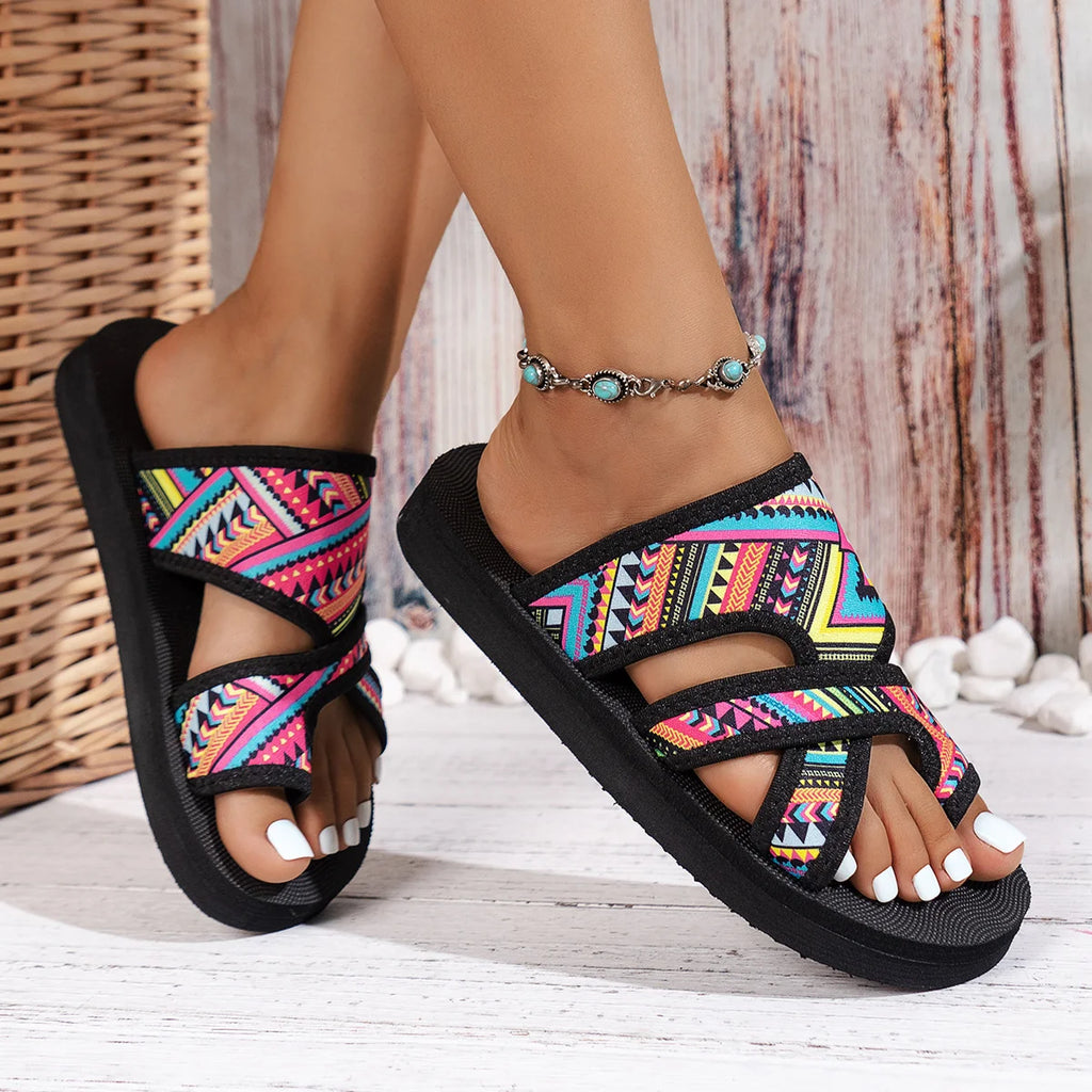 Vacation Chic Platform Slides – Lightweight & Comfortable Beach Slippers