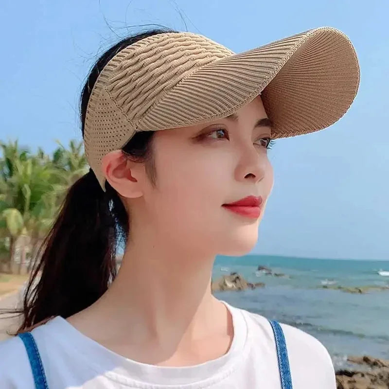 The Summer Glow Anti-UV Sport Visor | Chic Open-Top Protection