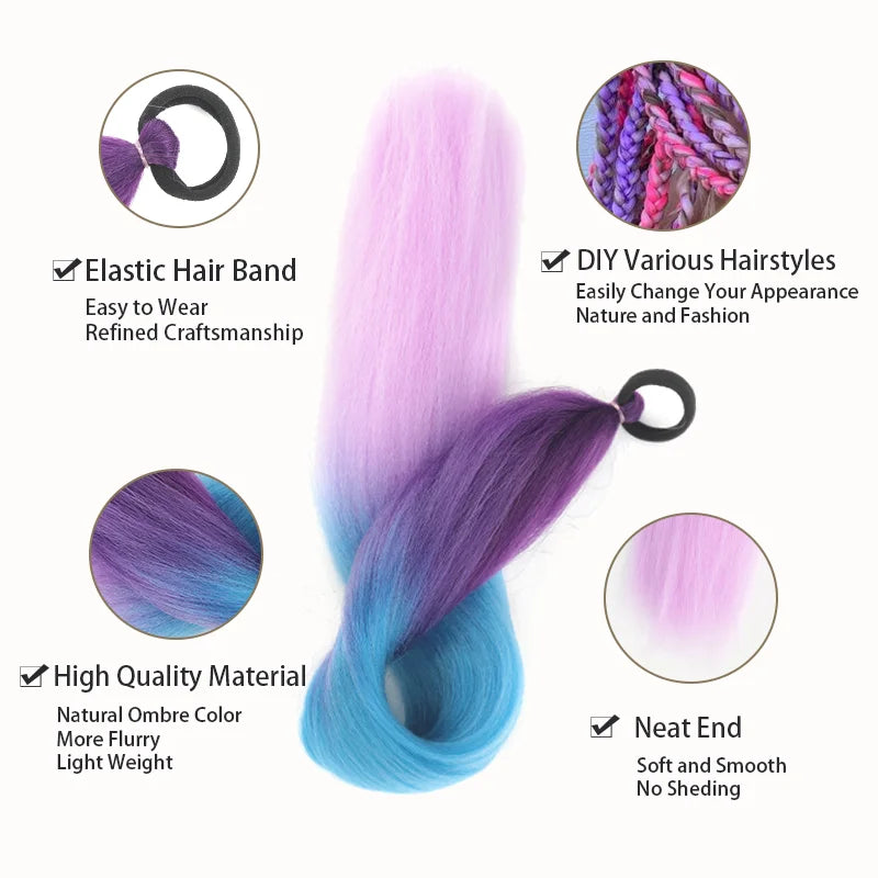 Prism Wave 26-Inch Ombre Braiding Ponytail