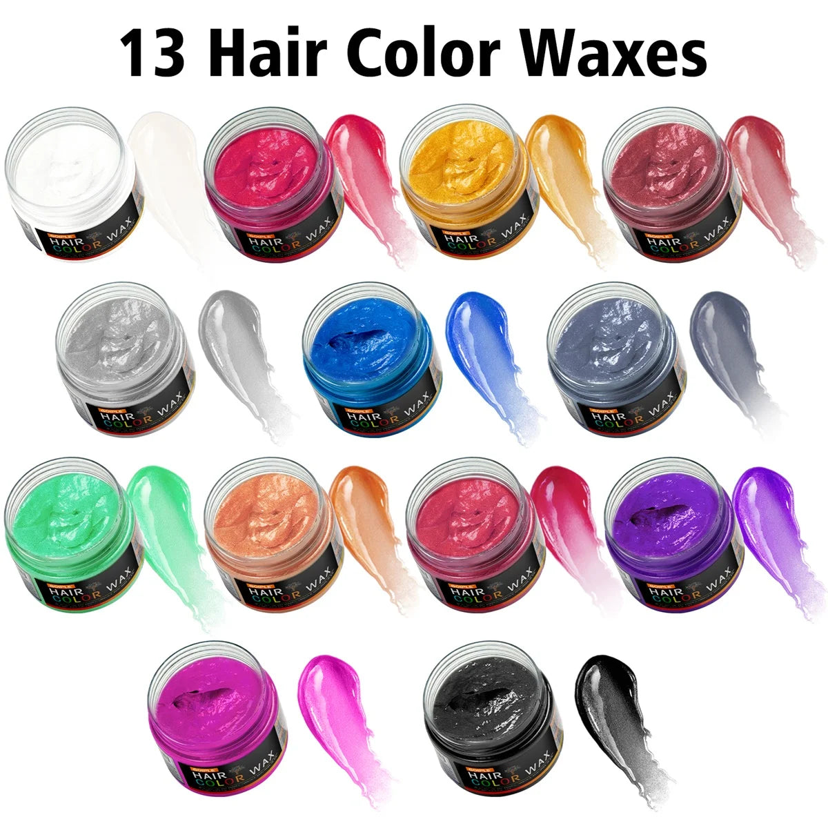 Temporary Hair Color Wax Mud – Easy Wash One-Time Coloring Cream for Hair, Beards, and Eyebrows, Instant Matte Hairstyle Styling Clay for Parties and Cosplay