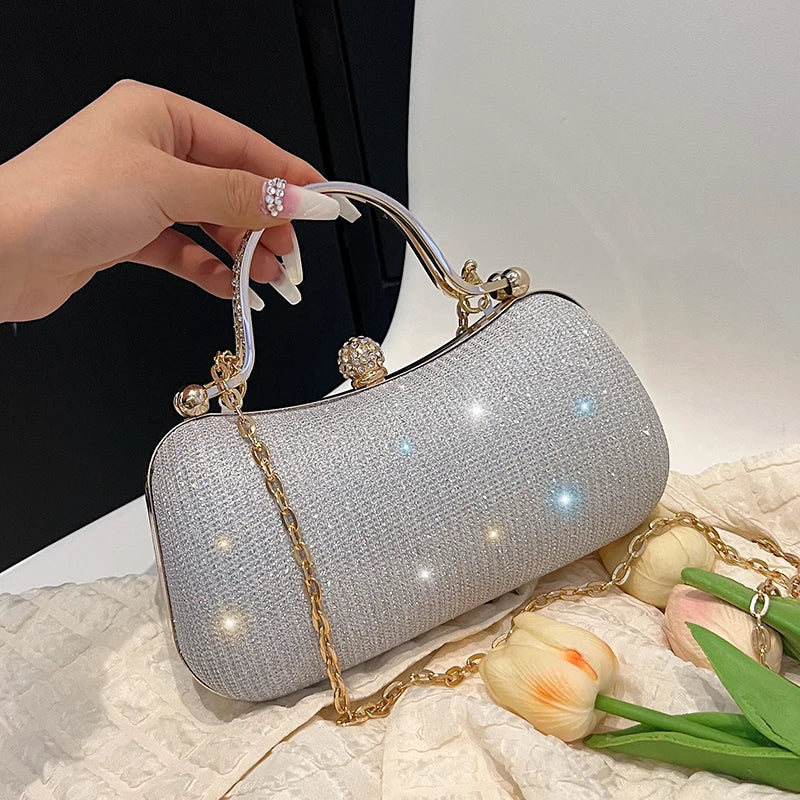 Minimalist Pearl-Button Evening Bag – Modern Feminine Small Sophisticated Button-Detail Bag