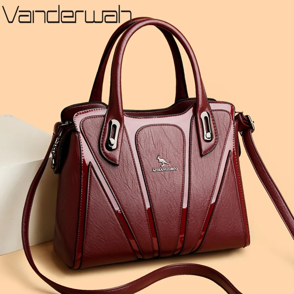 The Tri-Compartment Executive Tote – Luxury Structured Shoulder Bag
